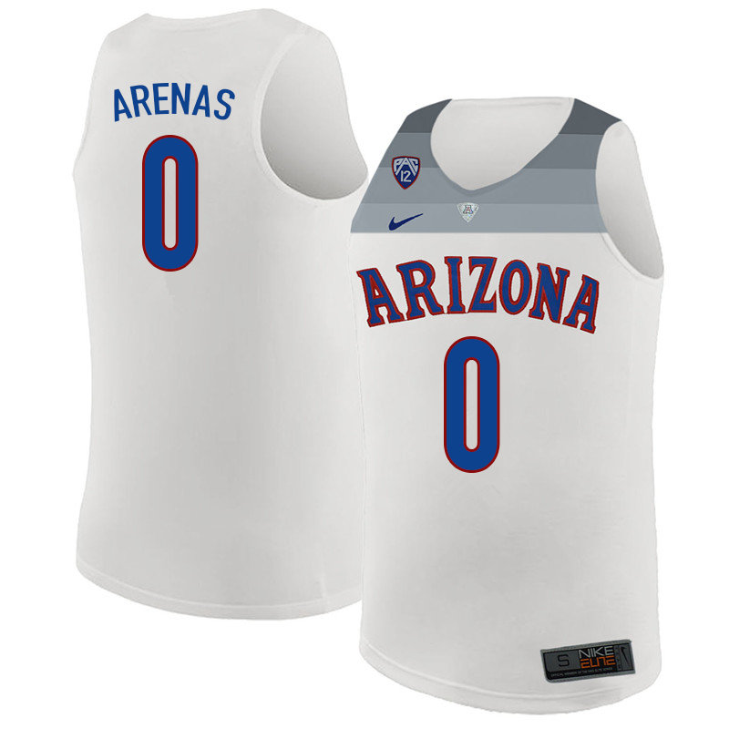 2018 Men #0 Gilbert Arenas Arizona Wildcats College Basketball Jerseys Sale-White - Click Image to Close